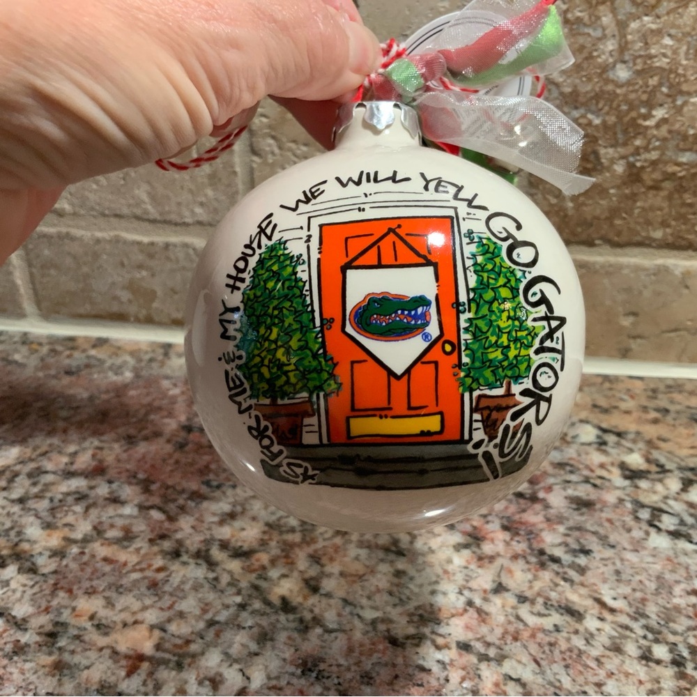 Go Gators Door Holiday Ornament